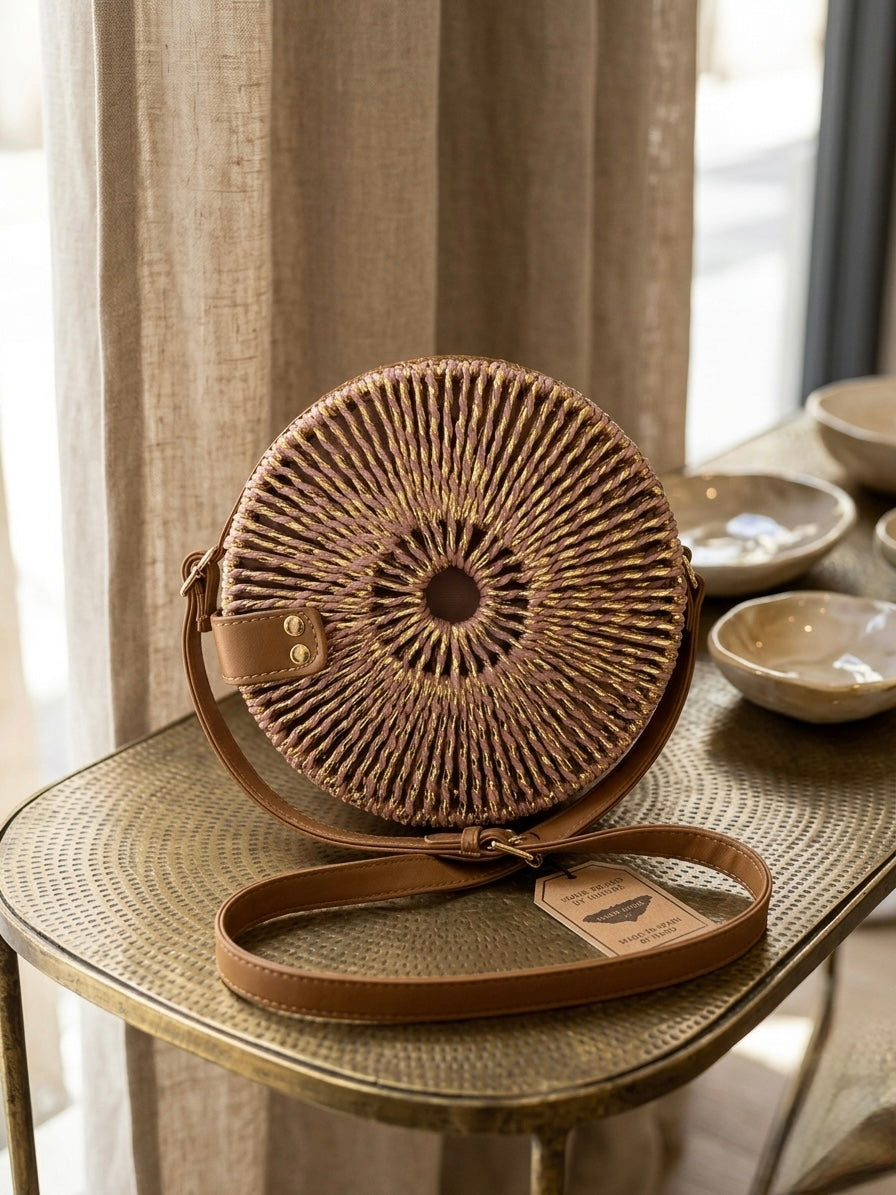 Sac Rond Tressé Bohème