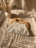Pochette Bohème Dentelle & Bois Naturel